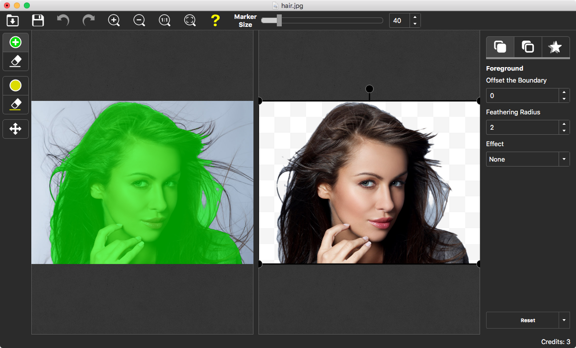 How to Delete Background Around Hair