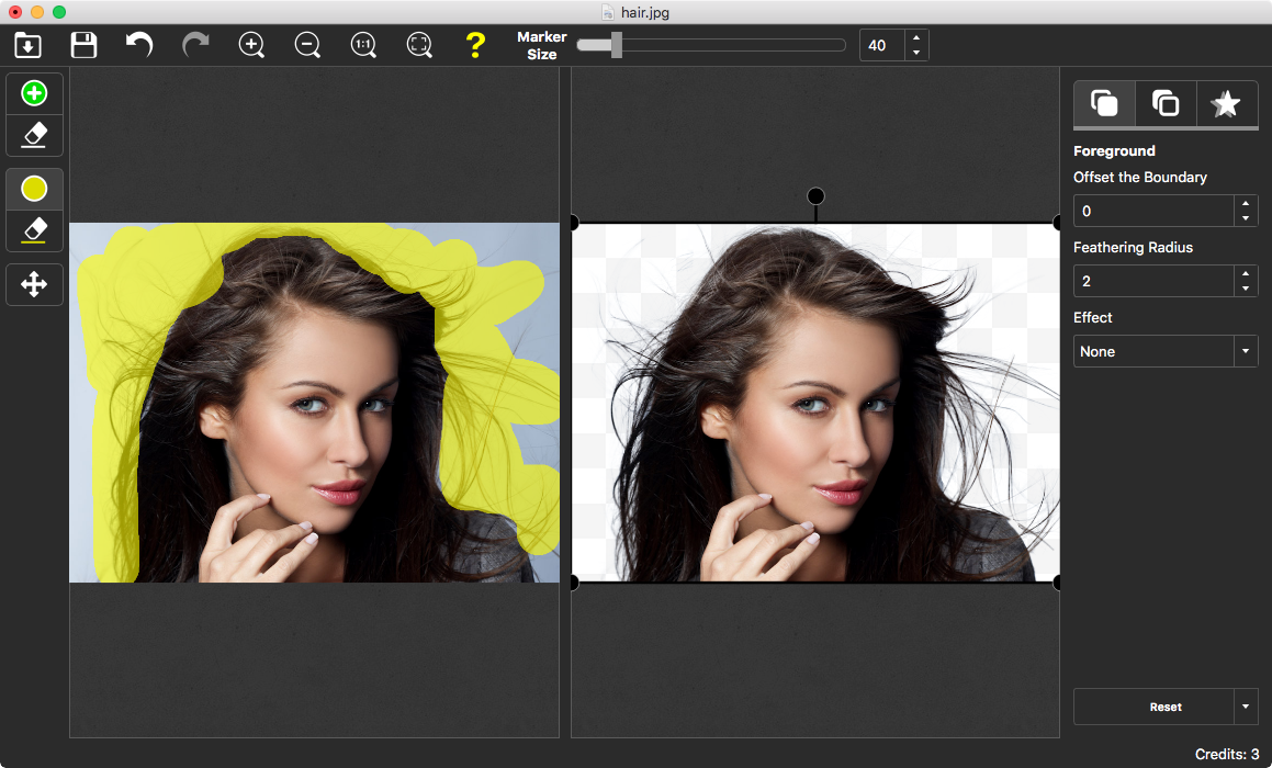 How to Delete Background Around Hair